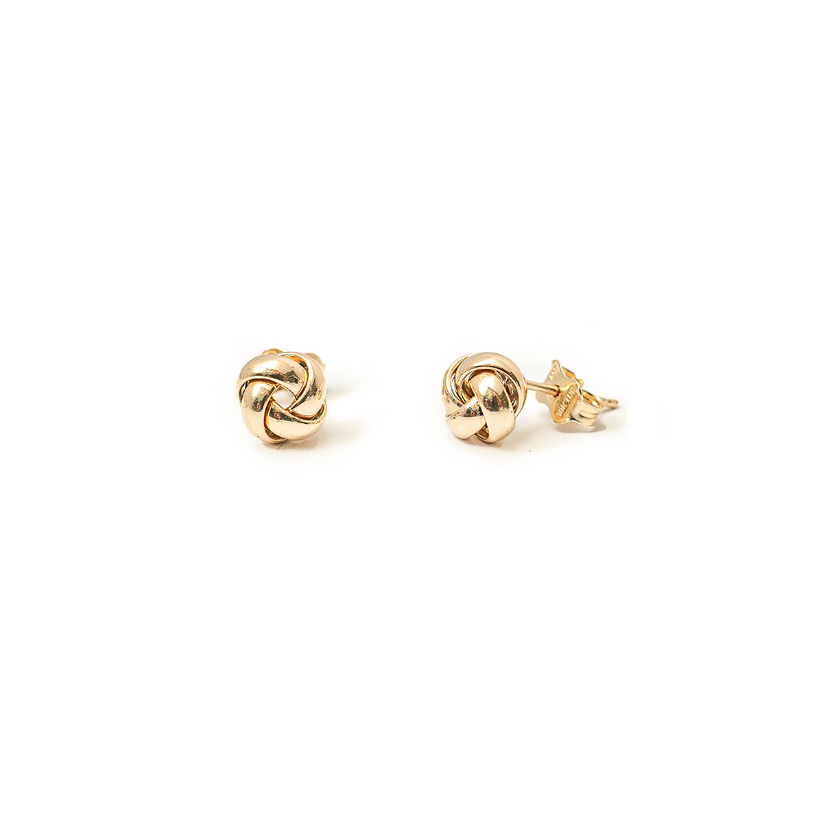 10K Gold Knot Stud Earrings