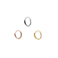 10K Gold Small Polished Tube Hoop Earrings