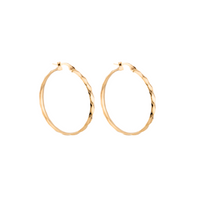 Soft Twist Hoop Earrings in 10K Gold