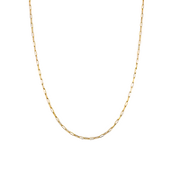 10K Gold Tiny Paperclip Necklace