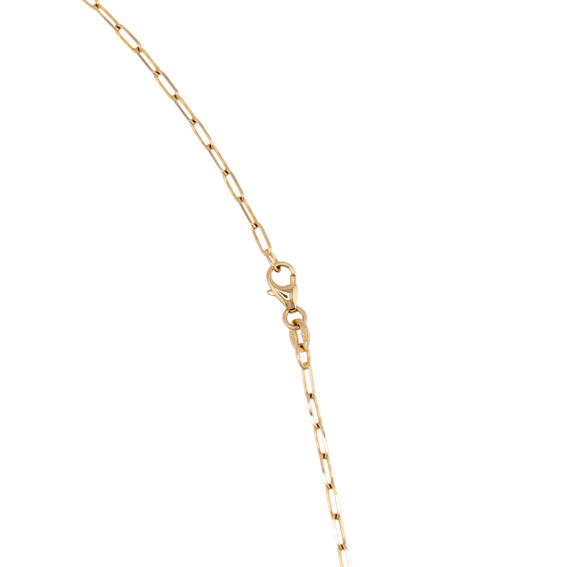 10K Gold Tiny Paperclip Necklace