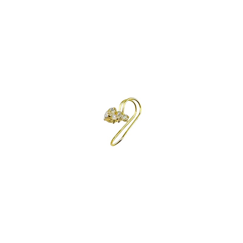 10K Gold Zirconia Ear Cuff