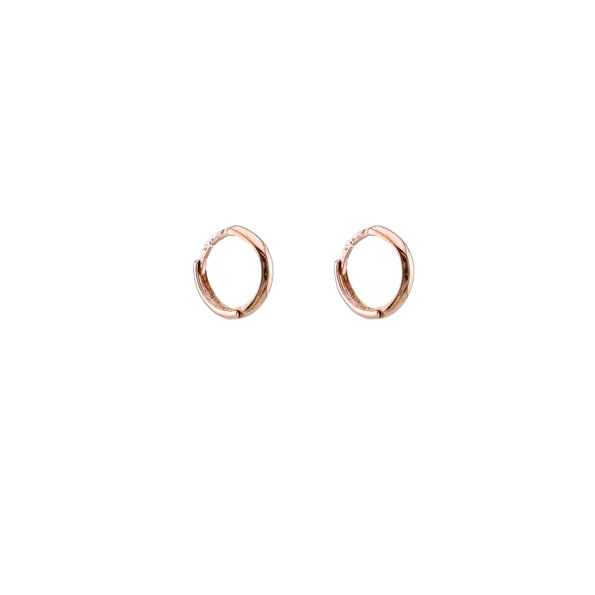 10K Gold Small Polished Tube Hoop Earrings