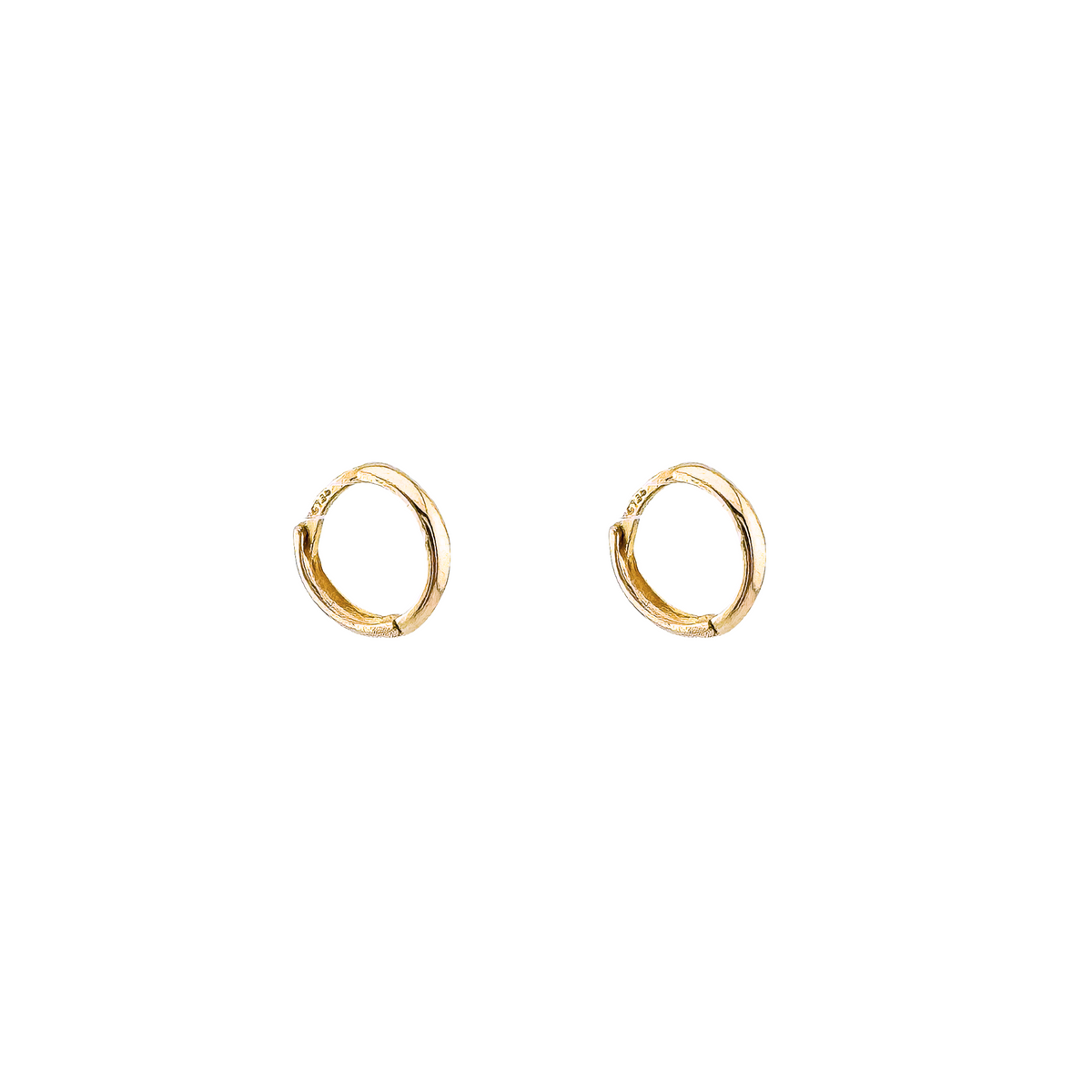 10K Gold Small Polished Tube Hoop Earrings