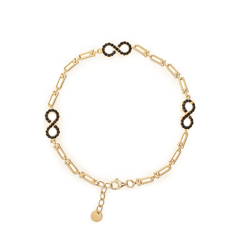 10K Gold Bracelet with Infinity Links