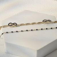 10K Gold Bracelet with Infinity Links