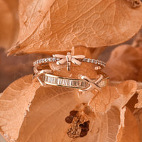 10K Gold Dragonfly Eternity Ring