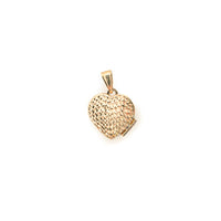 10K Gold Faceted Heart Locket Pendant