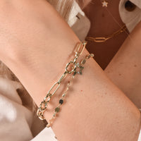 10K Gold Bracelet with Faceted Star