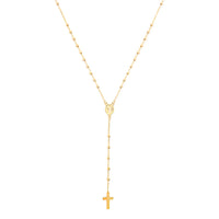 10K Gold Rosary Dainty Necklace