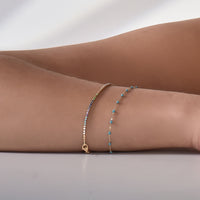 10K Gold Tennis Bracelet with Colored Gemstones