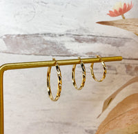 Soft Twist Hoop Earrings in 10k Gold