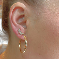 Soft Twist Hoop Earrings in 10k Gold