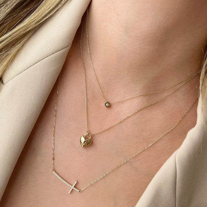 Single Gemstone Pendant Necklace in 10k Gold