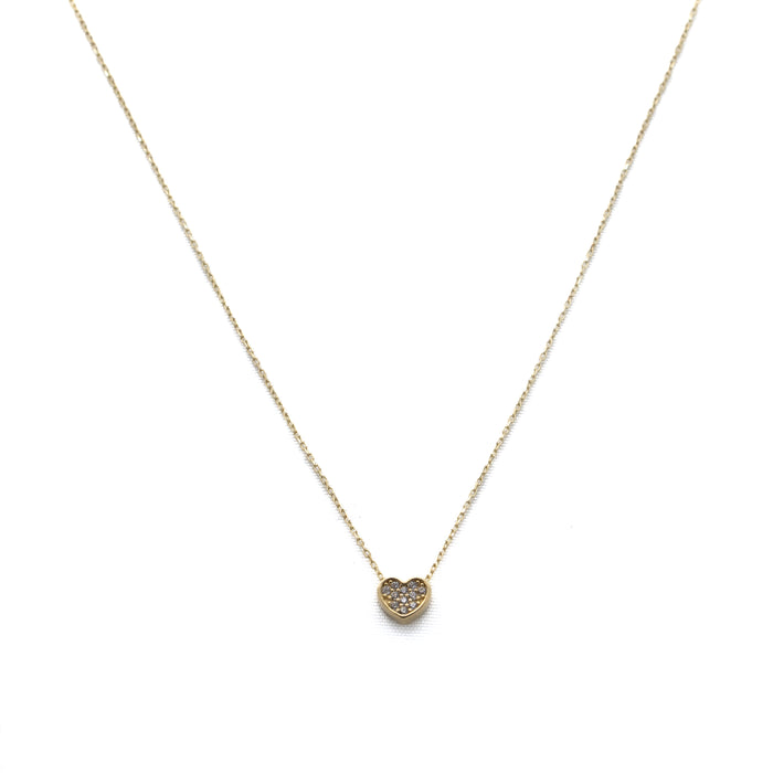 heart pave necklace