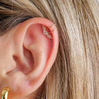 10K Gold Zirconia Ear Cuff