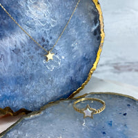 Star Pendant Chain Necklace in 10k Gold