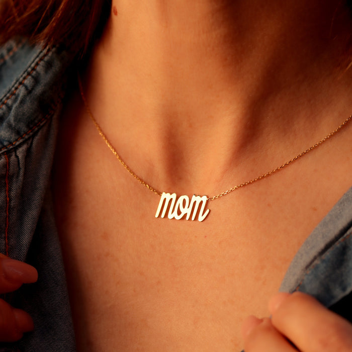 MOM Necklace in 10K Gold