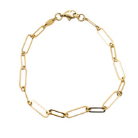 paper clip bracelet gold