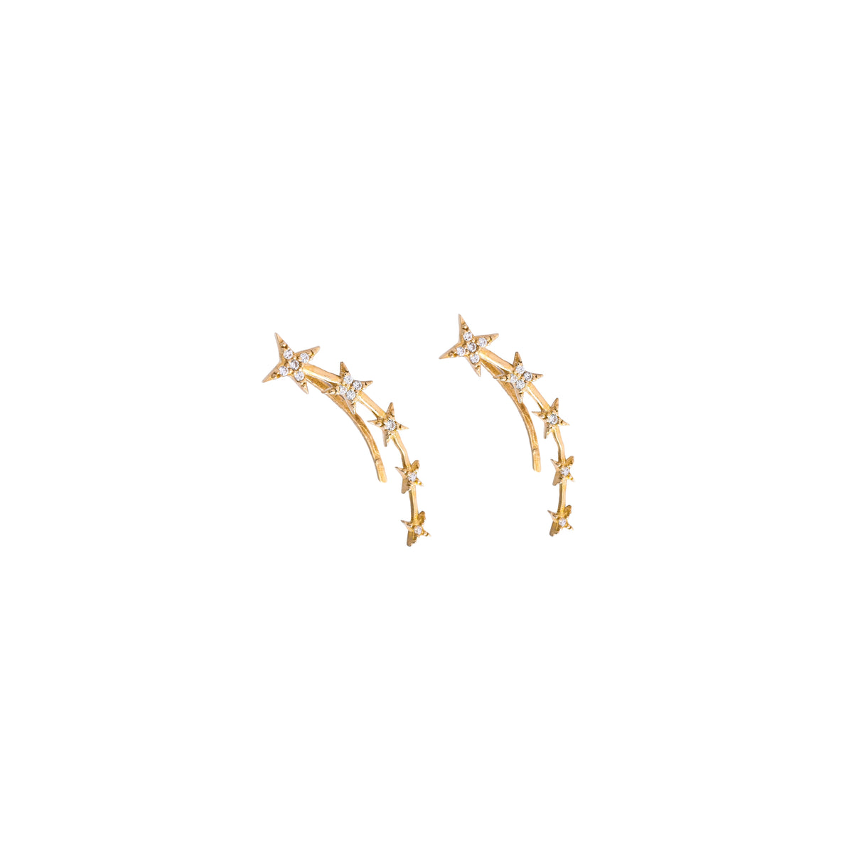 shooting star crawler earrings