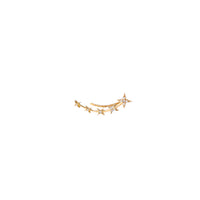 10K Gold Shooting Star Crawler Earrings