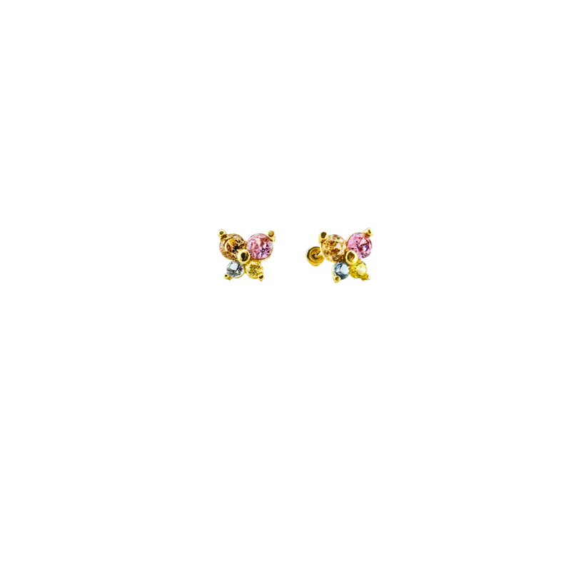 Butterfly Stud Earrings in 10K Gold