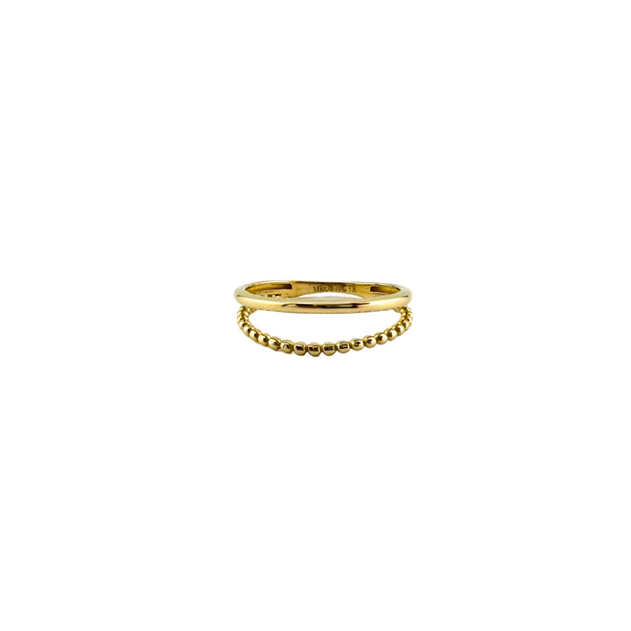 Double-Stack-Beads-Ring in 10K Gold
