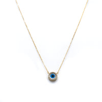 evil eye gemstone necklace