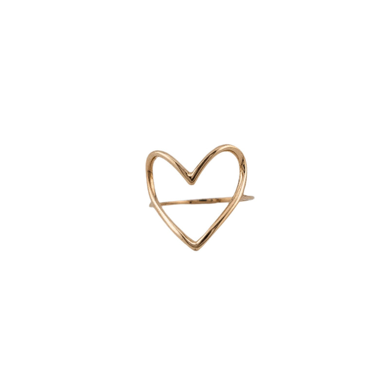 10K Gold Heart Shaped Ring