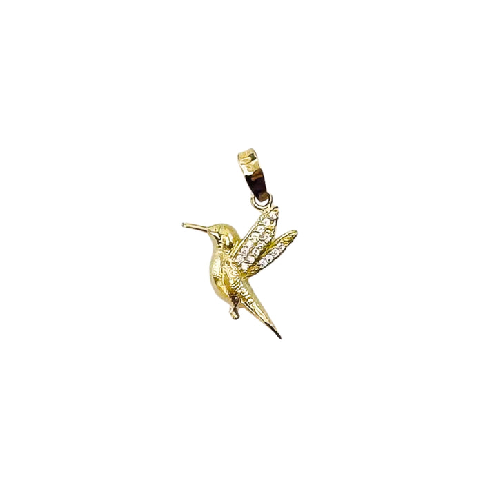 hummingbird gold charm