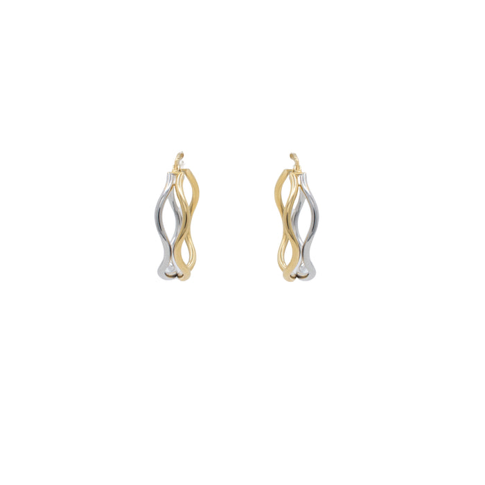 white and gold hoops gold