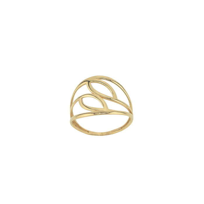 Leaf Staking Ring in 10k Gold