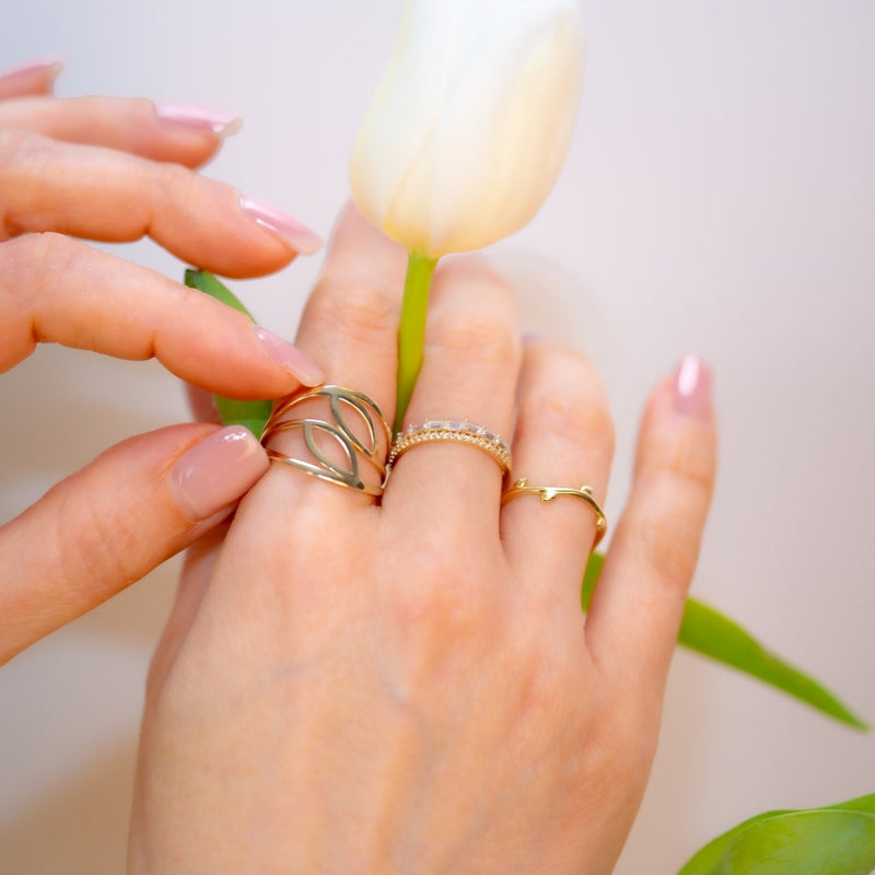 olive leaf ring