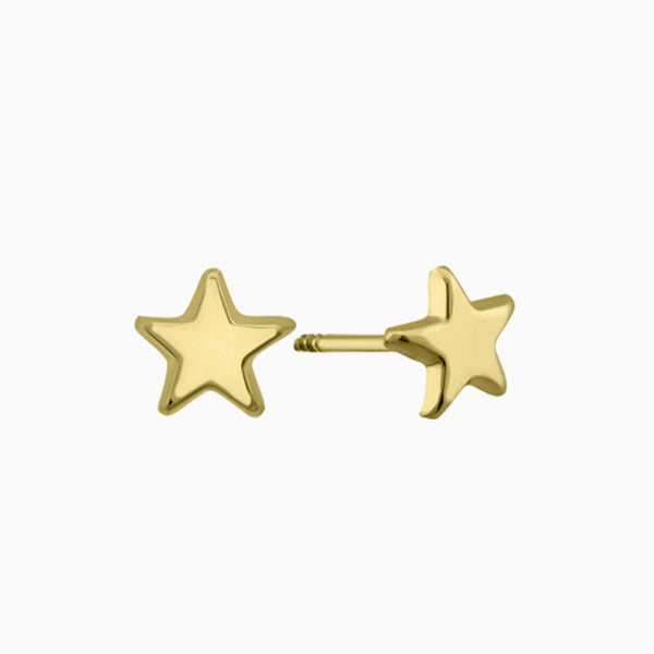 Star Stud Earrings in 10K Gold