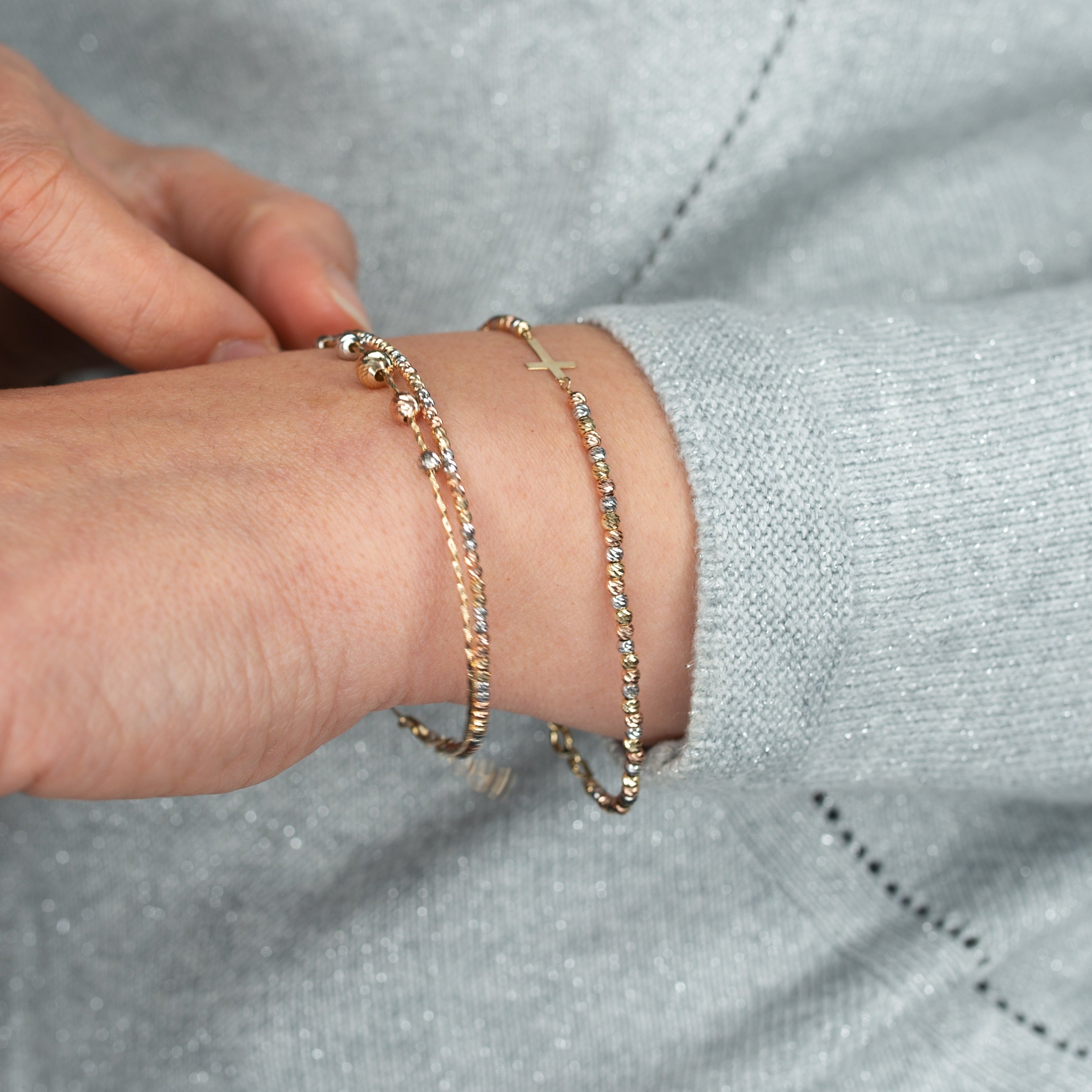 10k gold bead bracelet sales